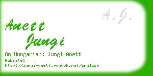 anett jungi business card